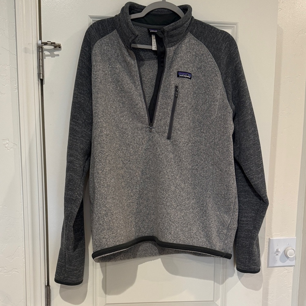 Patagonia Men's Two-Tone Gray Zip-Up Sweater